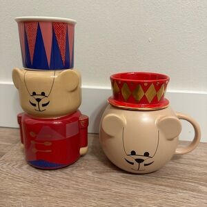 STARBUCKS NUTCRACKER BEAR MUGS!!VERY RARE!!! NOT RELEASED IN THE US!!! AMAZING!!